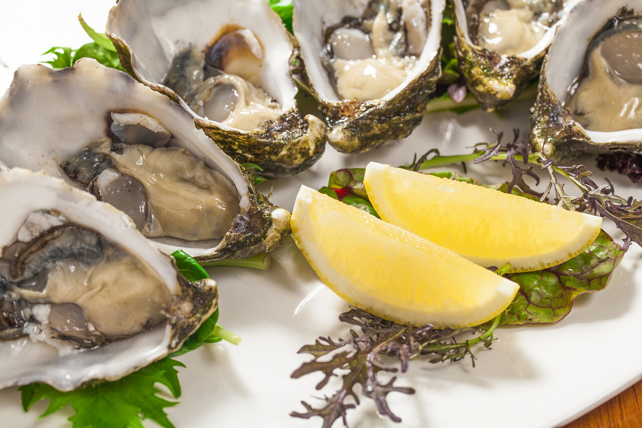 柠檬生蚝海鲜美食