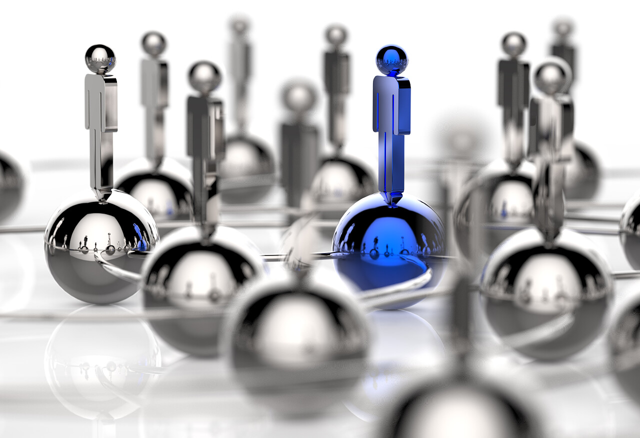 钢珠人物模型人群领导力领导力提升