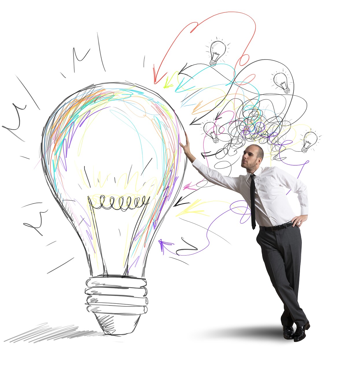 商人与大创意的概念思考糊涂