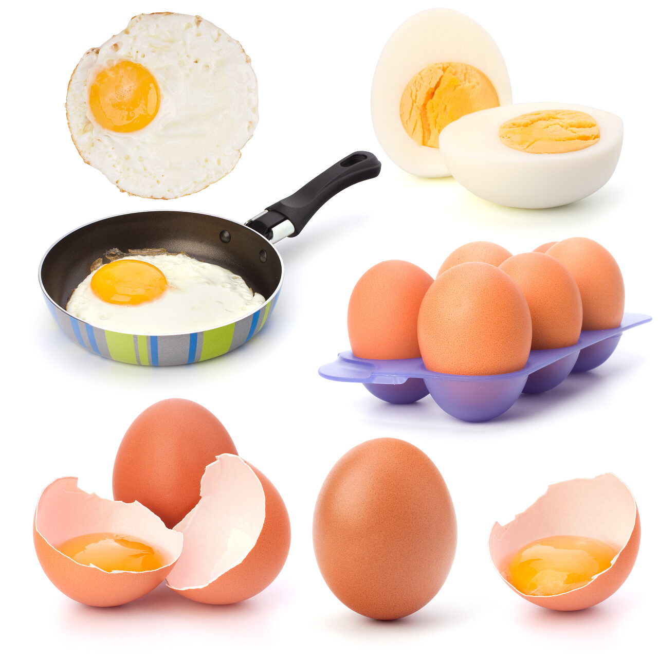 在白色背景抠图上孤立的原料