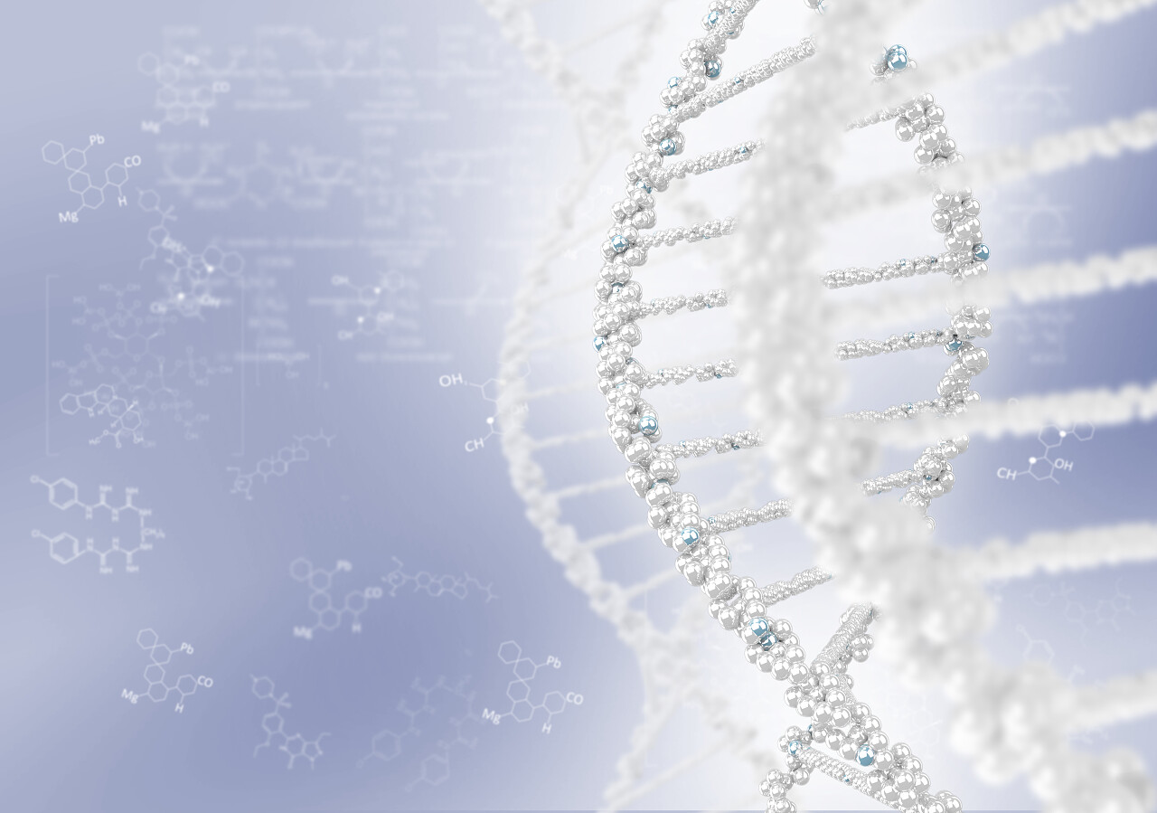 螺旋结构的彩色背景概念的科学背景