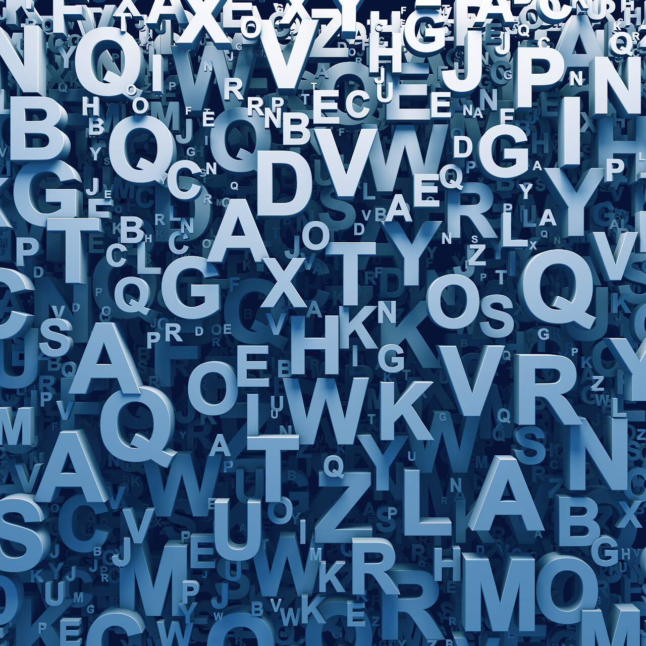 抽象的蓝色字体