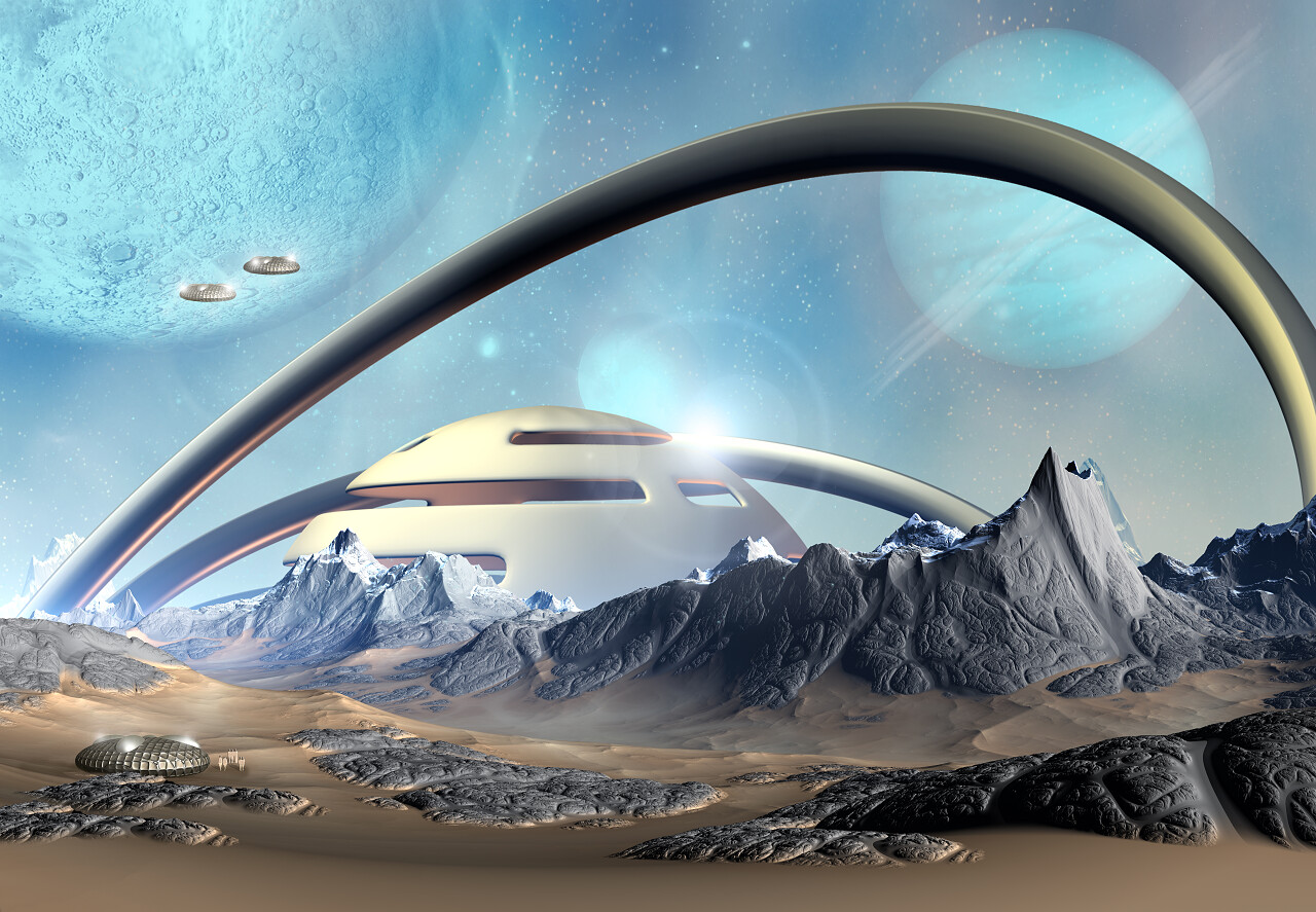 呈现外星球基站