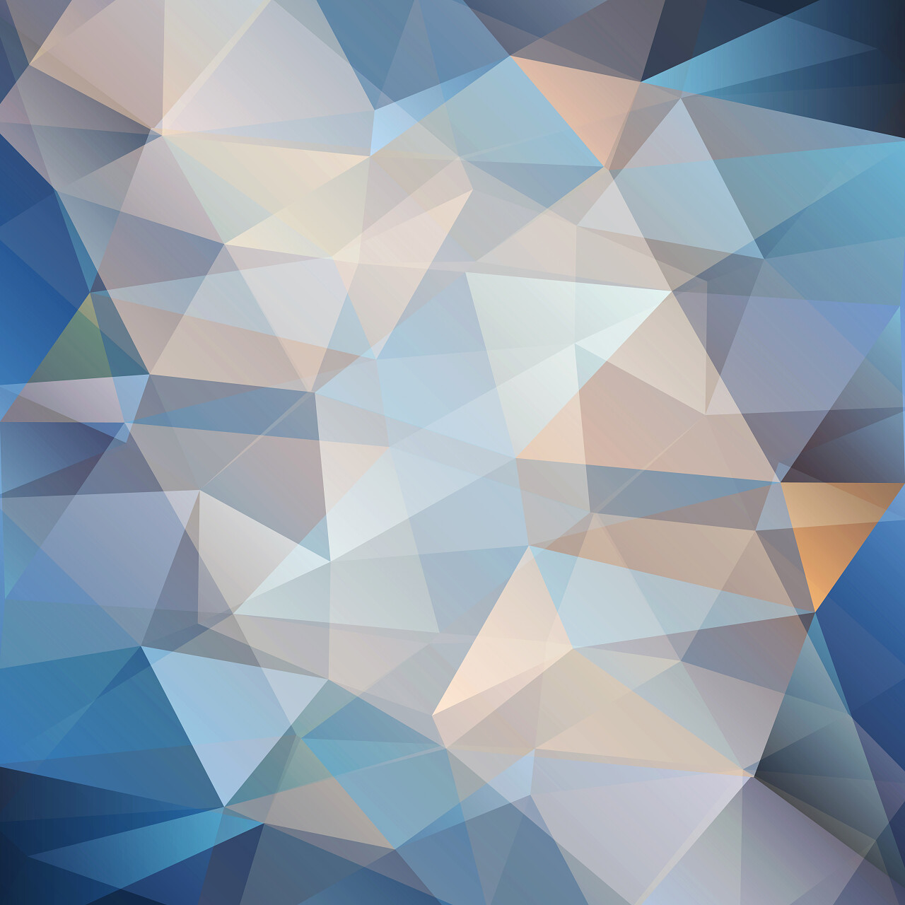 蓝色三角形与美丽多彩抽象背景