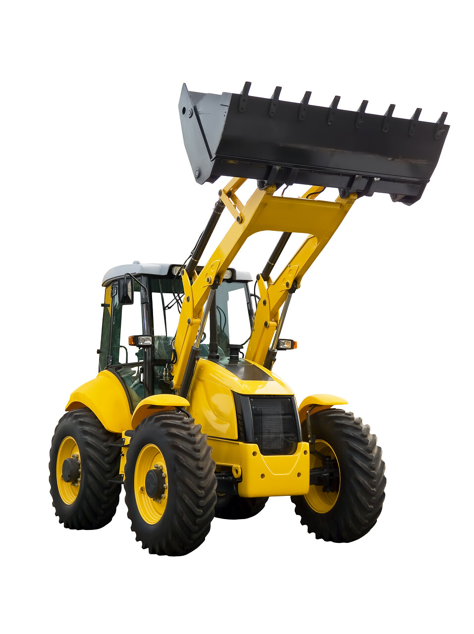 白底挖掘机素材