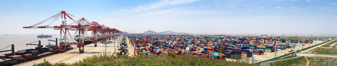 全景视图浙江洋山港