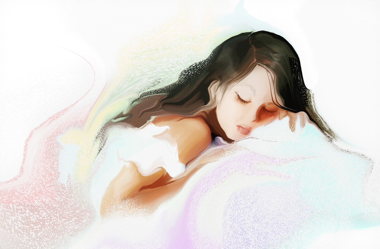 年轻漂亮的女孩滑倒