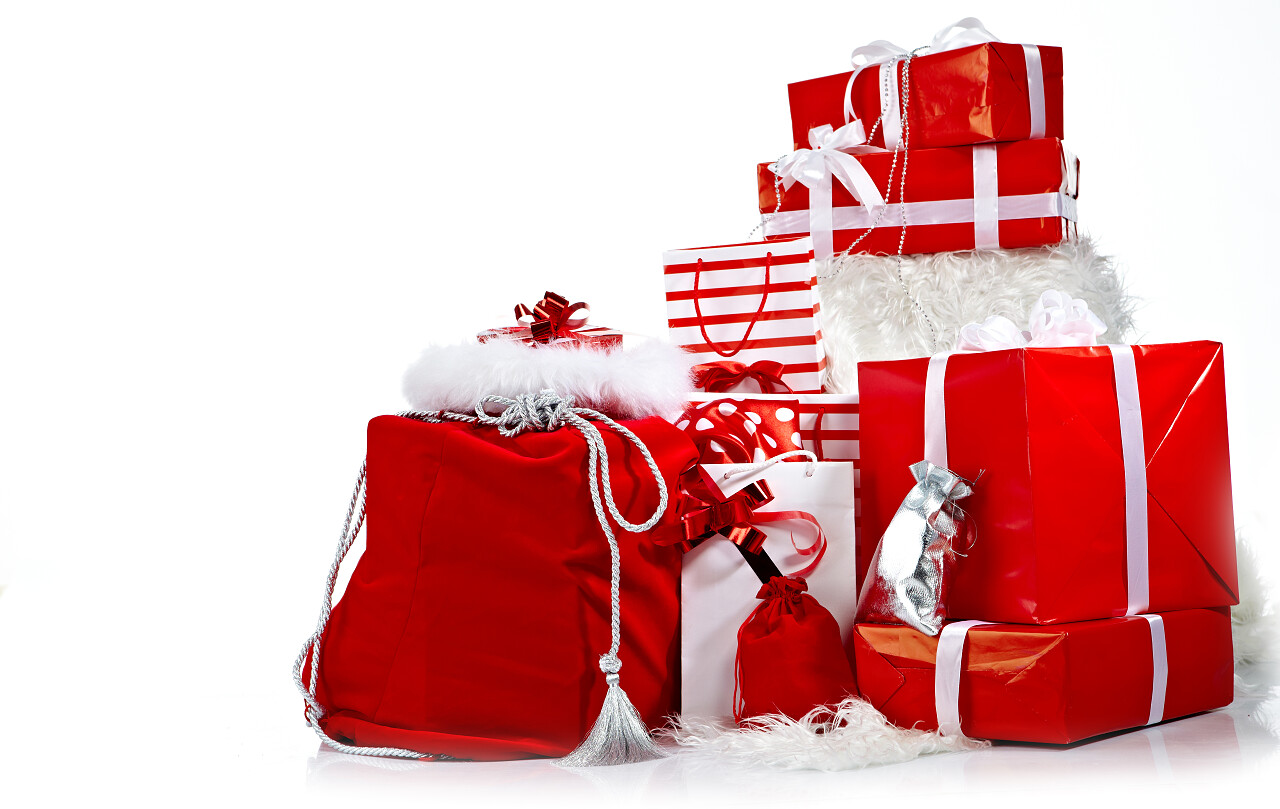 红色的圣诞礼物