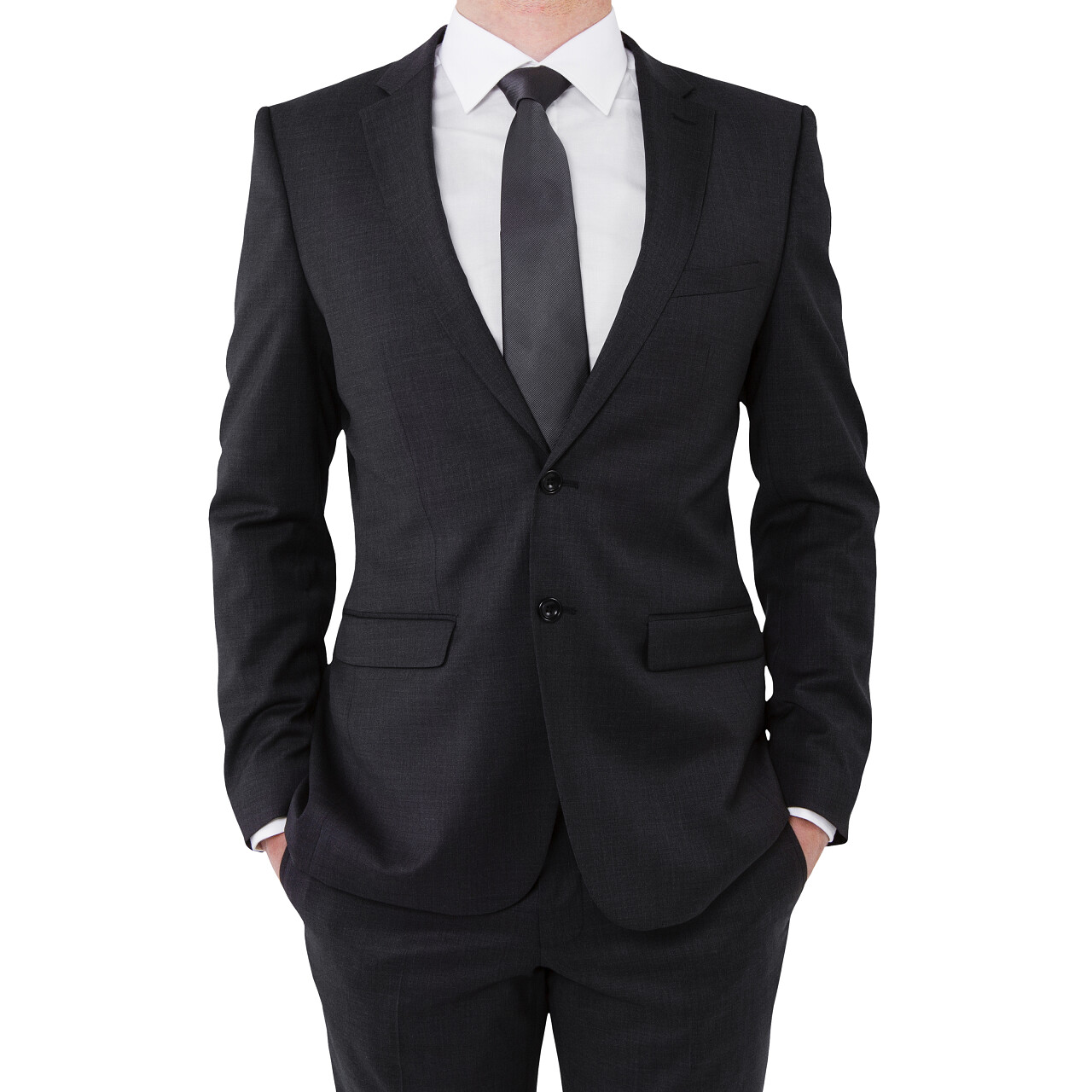 手伸到口袋的商务男性