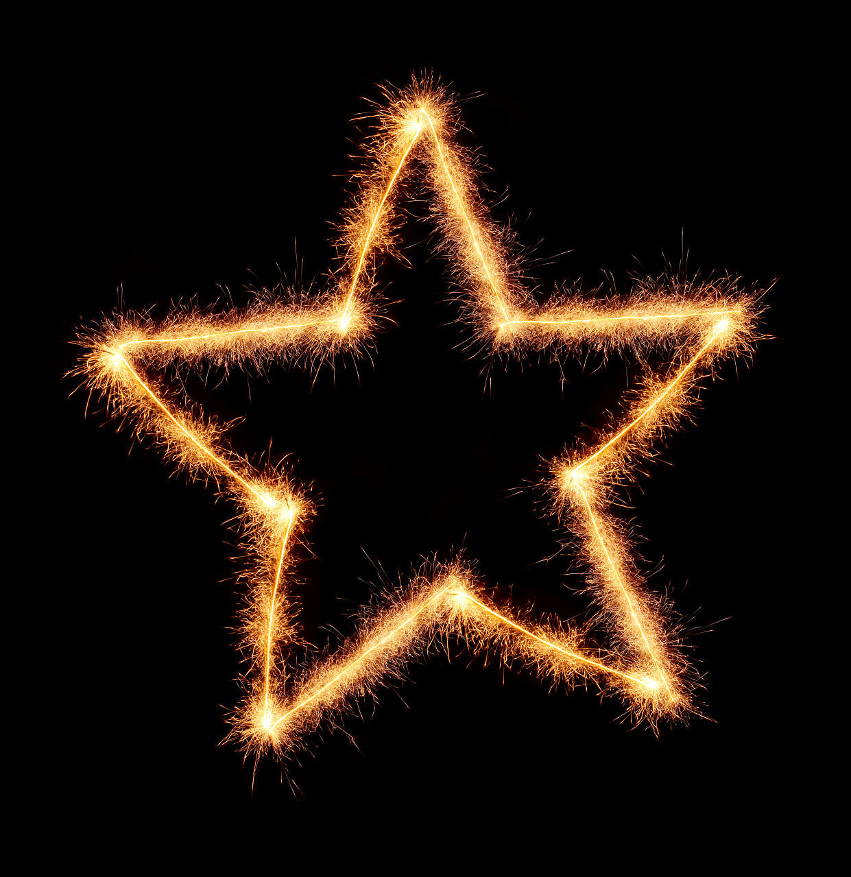 用焰火在深色背景上的明星