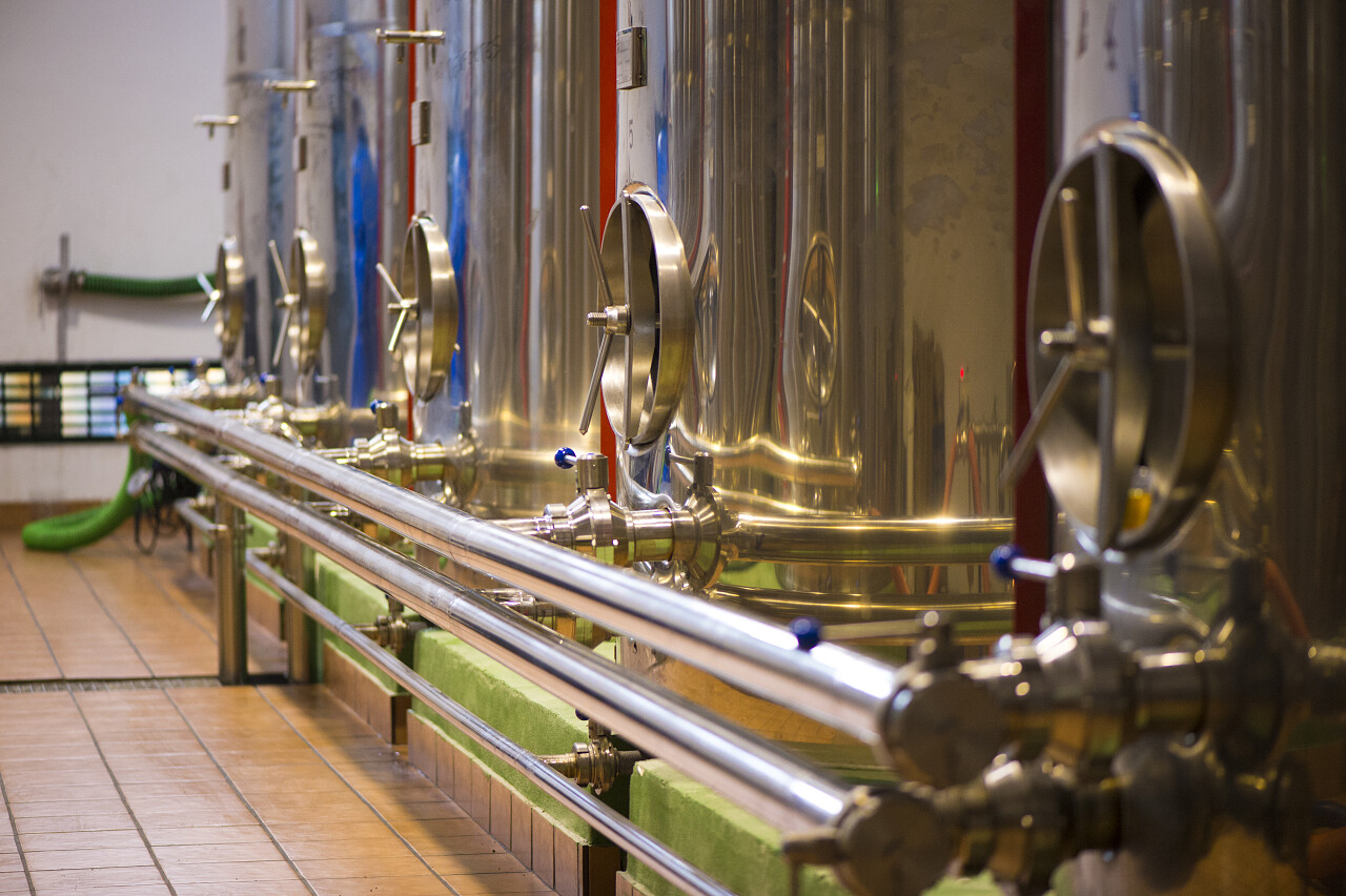 橄欖油厂在生产橄榄油