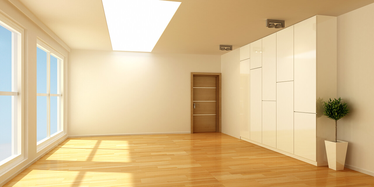 有木地板的室内空间