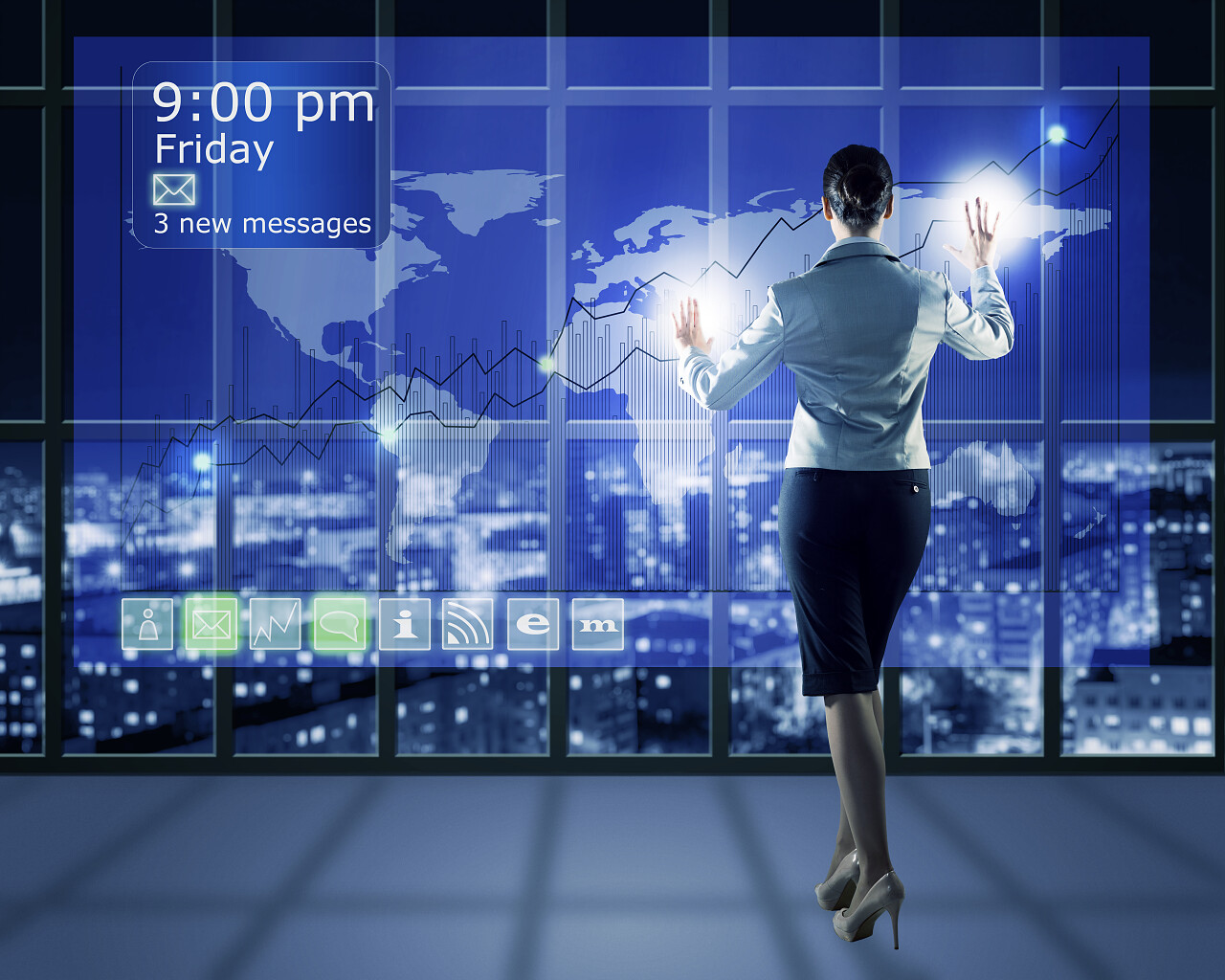 在现代虚拟技术加持下人们远程操作屏幕