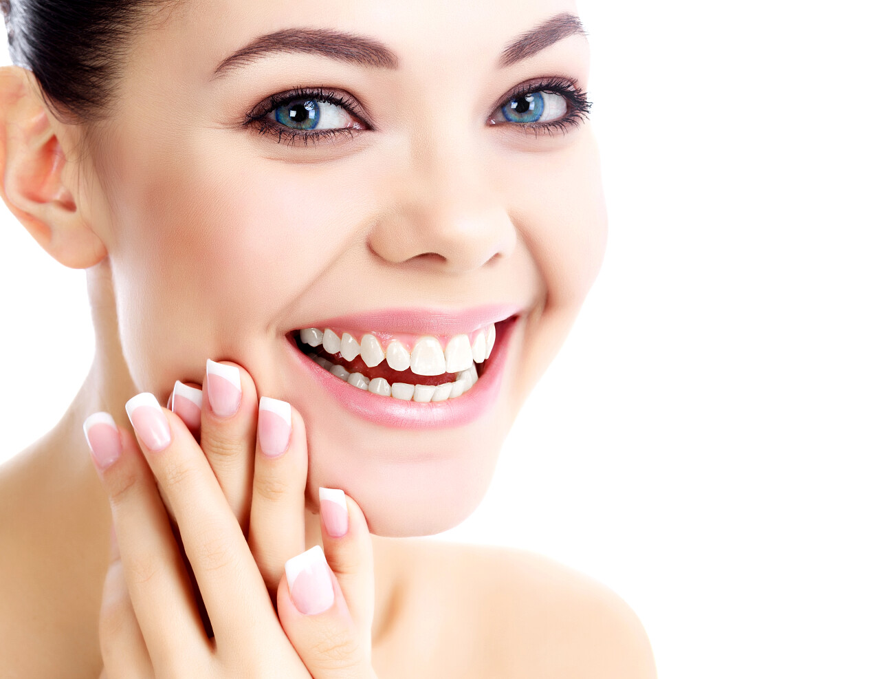 活泼的女性牙齿美白口腔牙齿口腔牙齿笑脸笑容