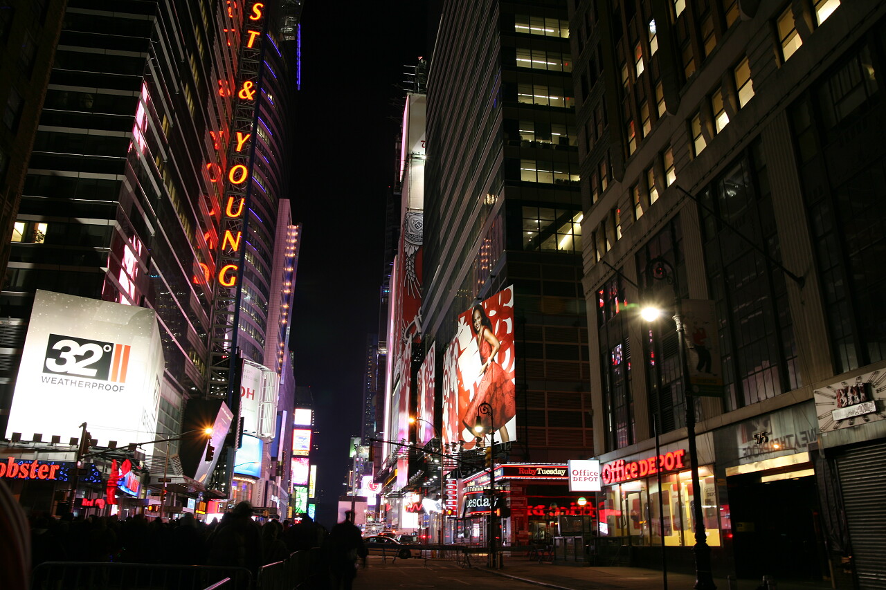 时报广场 纽约街夜间生活 纽约是美国最大和人口最多的城市