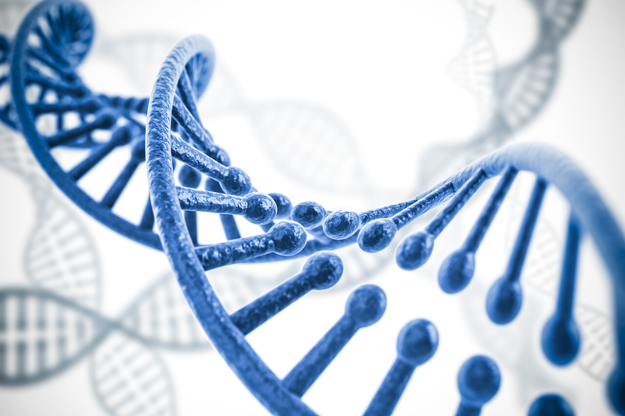 Dna 结构 抽象背景的3d 渲染