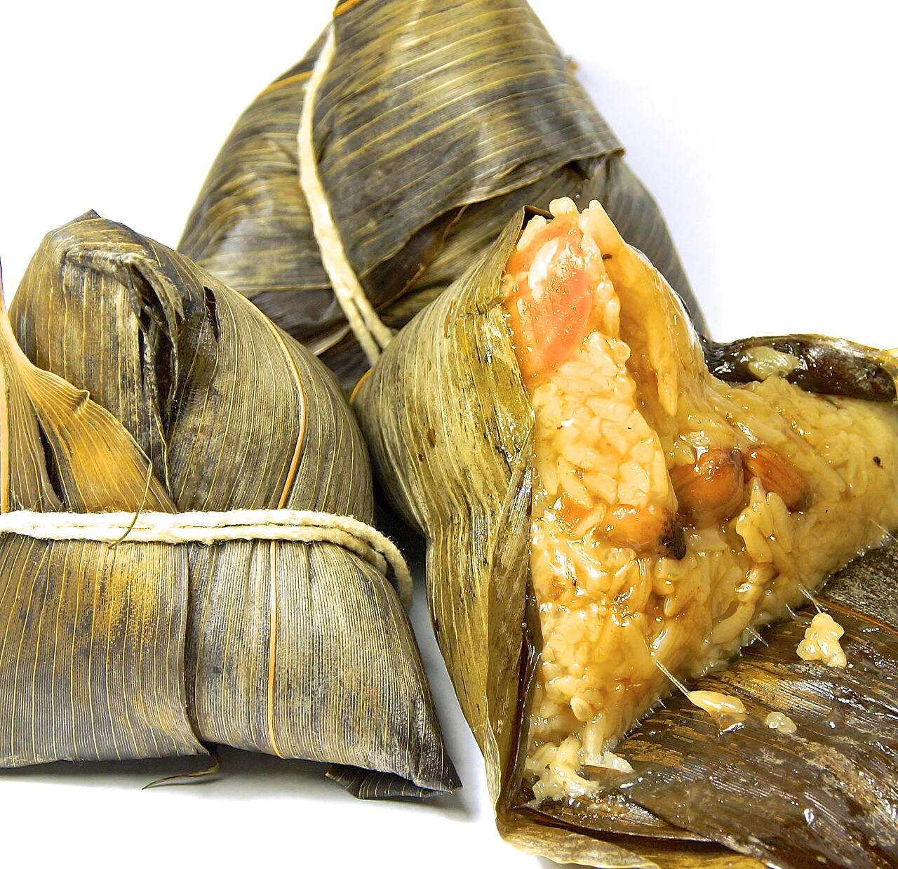 端午节粽子端午节美食白色背景上孤立的传统中国粽子端午节端午节