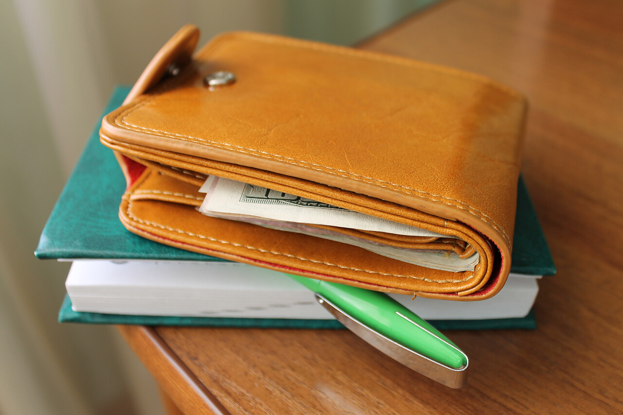 用钱的钱包妇女的配件