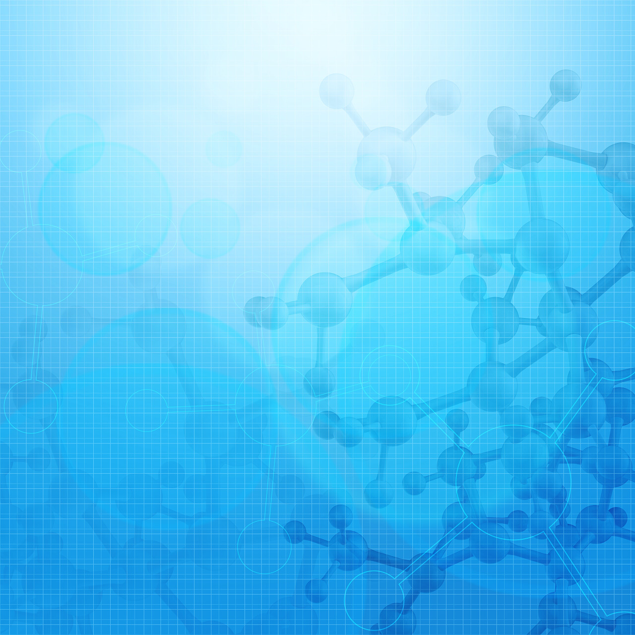 分子结构蓝色背景