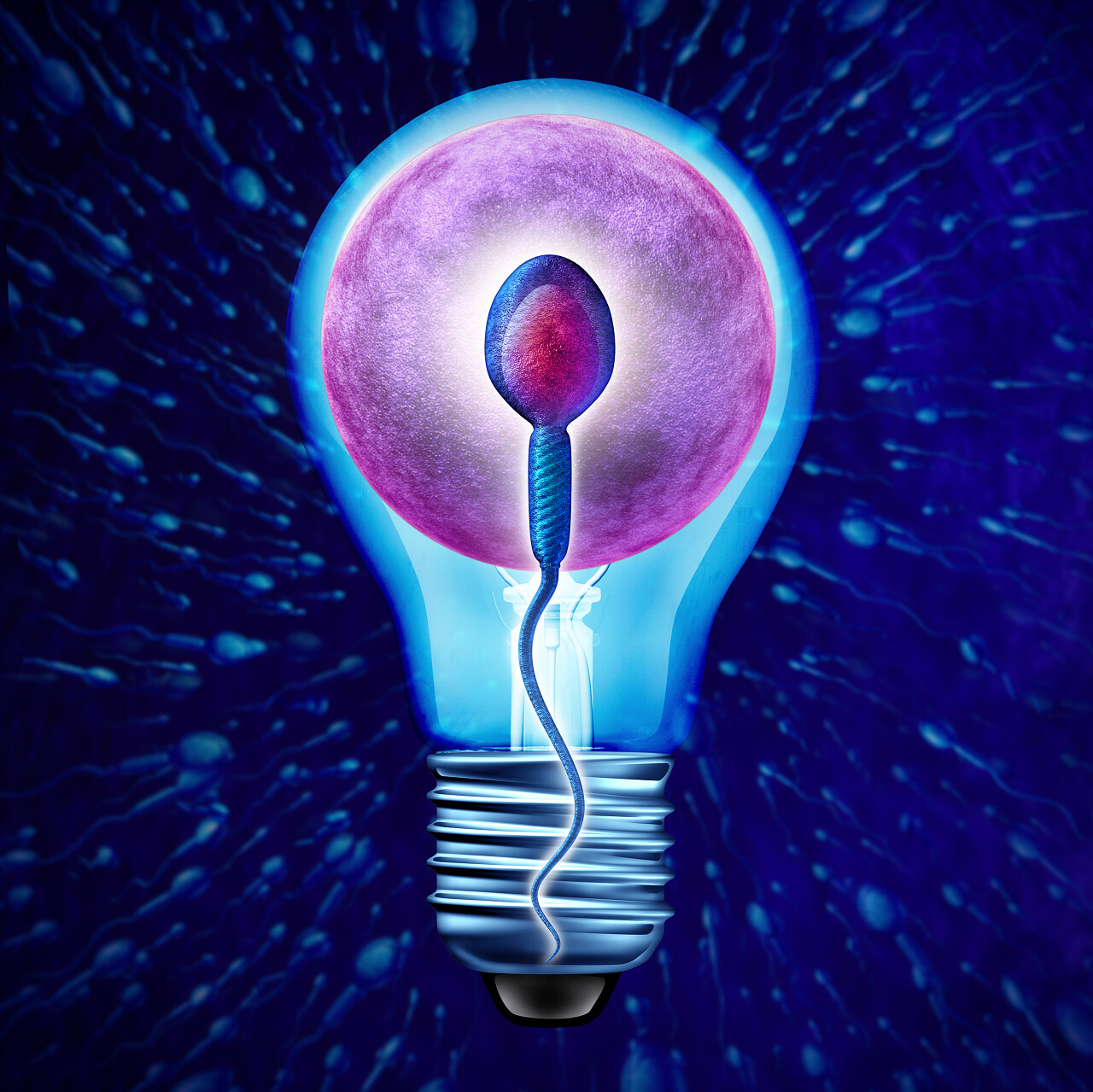 生育率生殖科学研究精子照明的灯泡