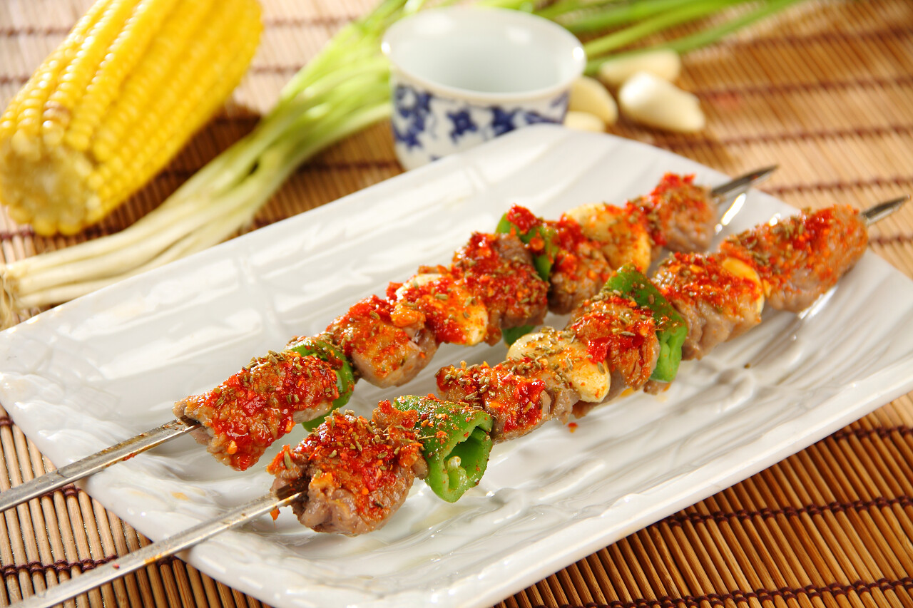 新鲜和健康的中国食物烤串