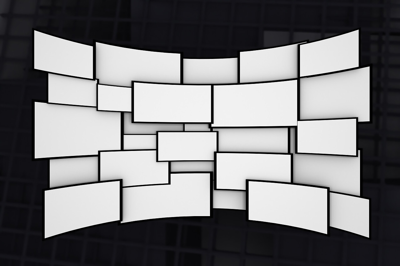 空白屏幕白色的砖背景