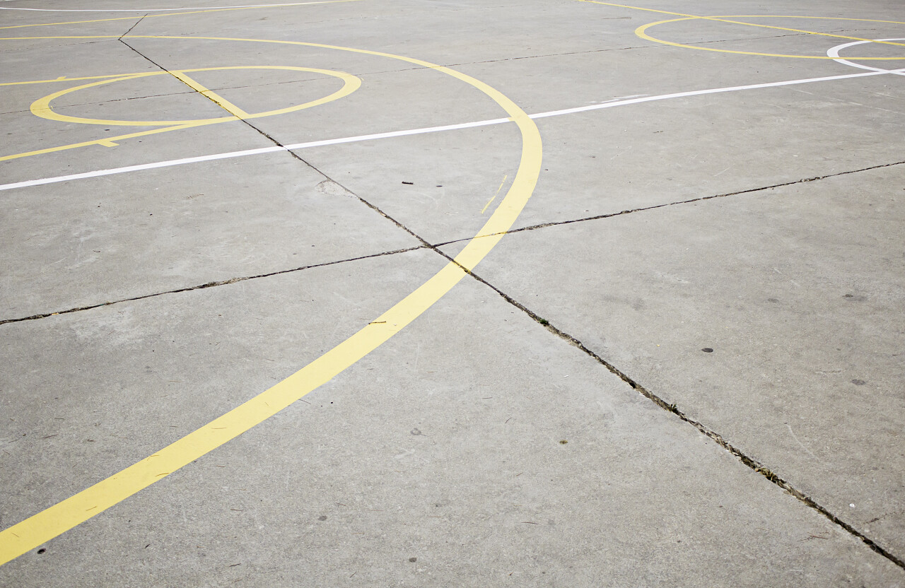 篮球场与油漆线运动