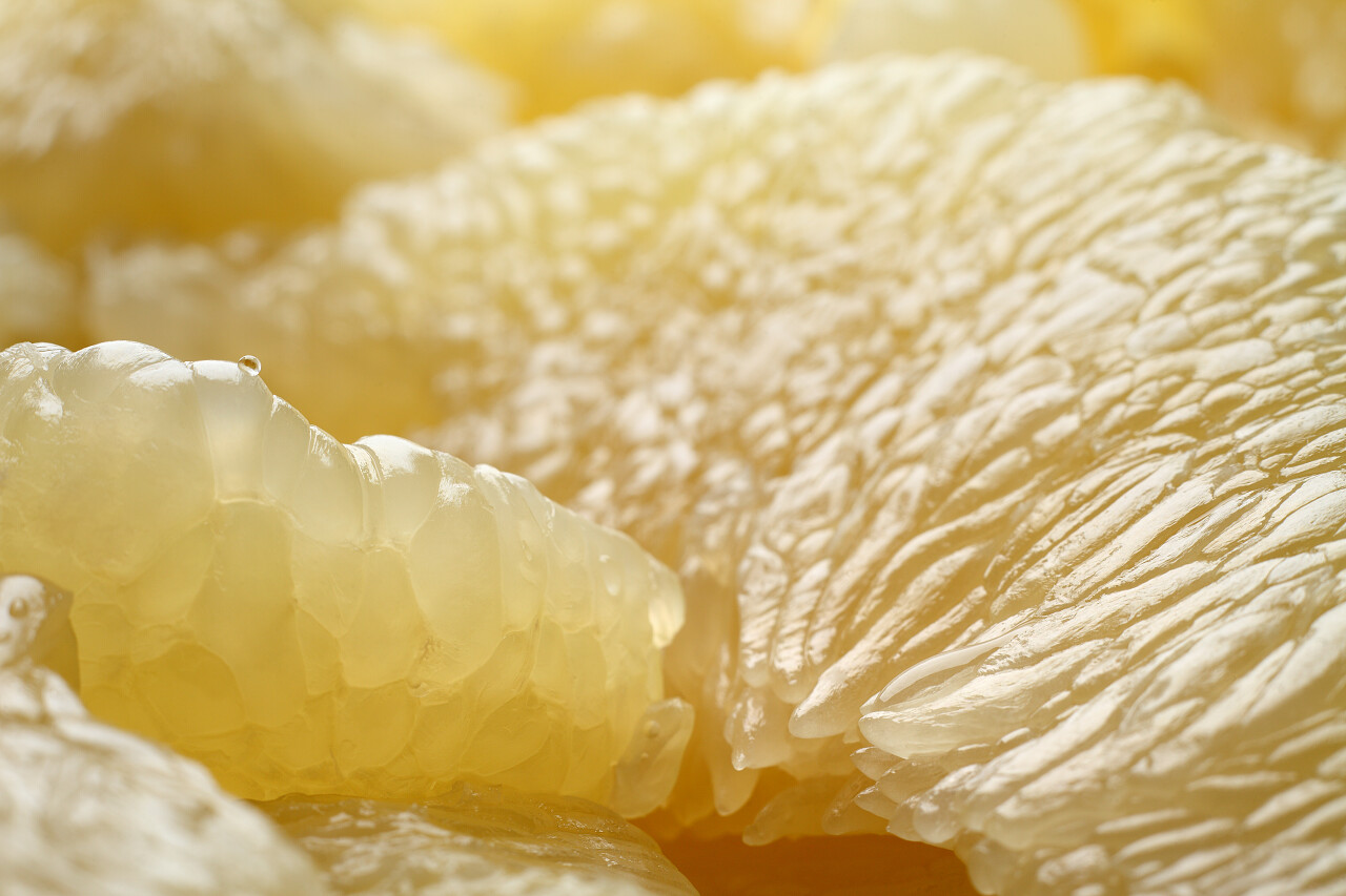 水果柚柚切片特写柑橘宏纹理柑橘的背景