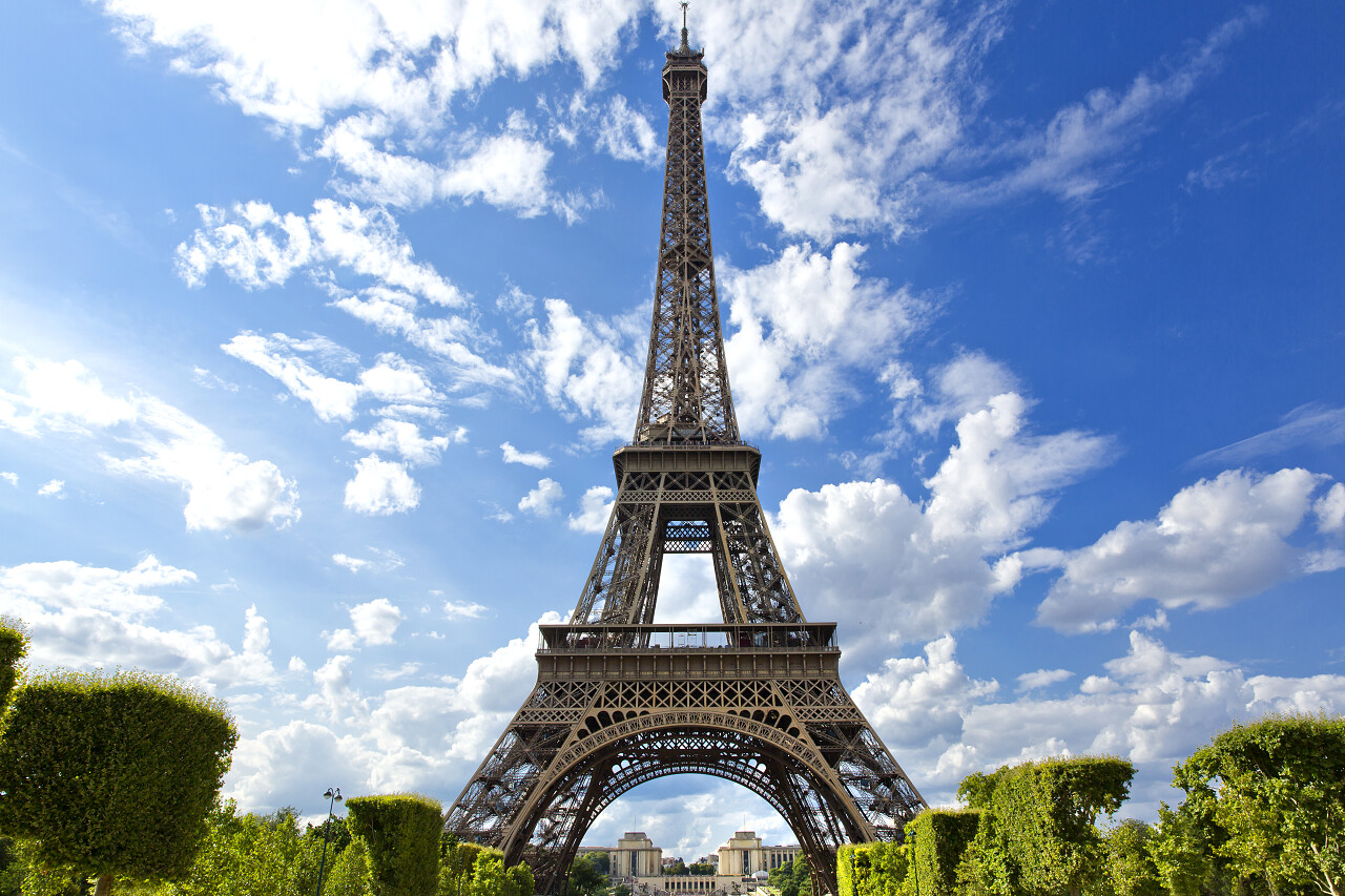 巴黎的埃菲尔铁塔的视图