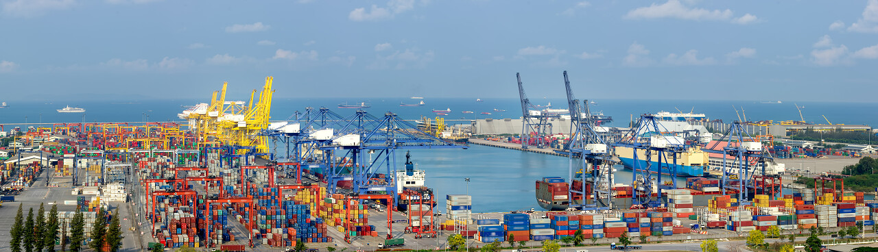 新加坡港口瞰图