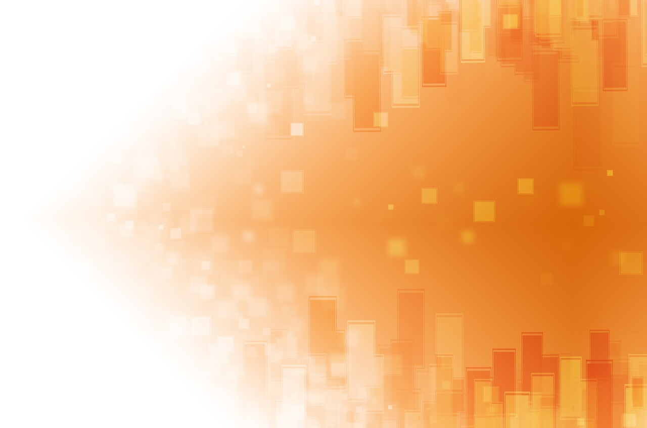 橙色科技与方形背景