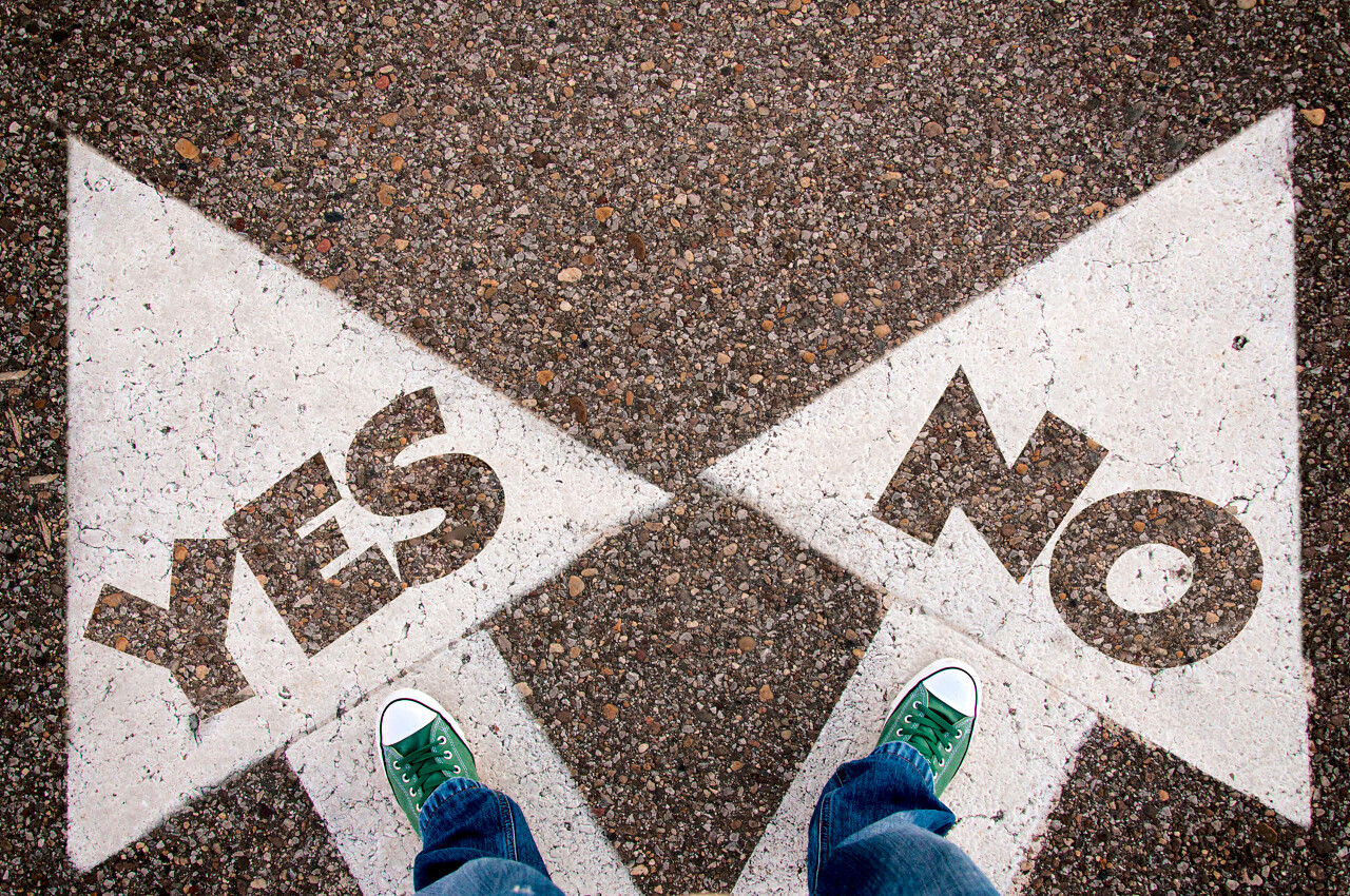 yes和no 箭头选择选择困难症