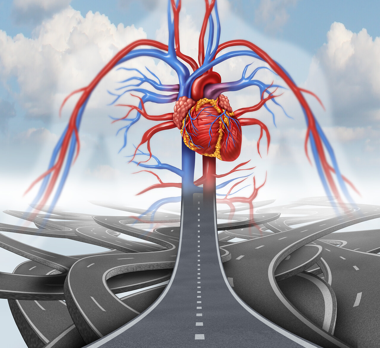 环形公路和心脏组合