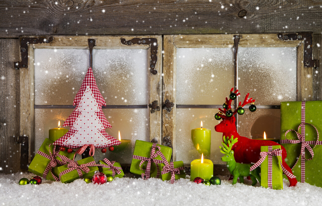 充满圣诞氛围的背景图