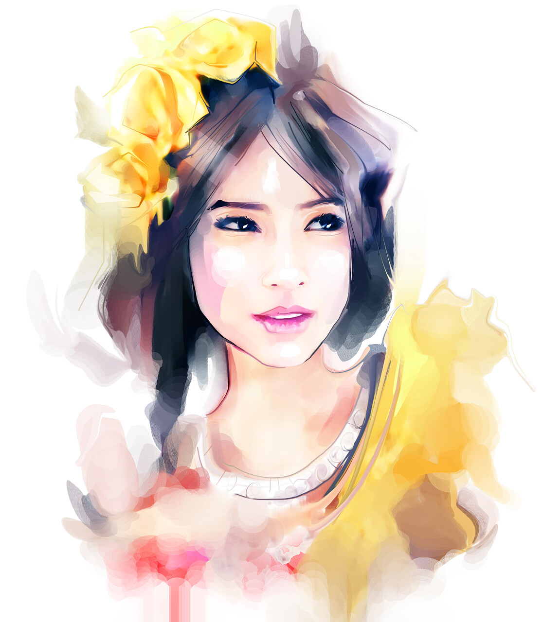 美丽的女孩的时尚艺术肖像