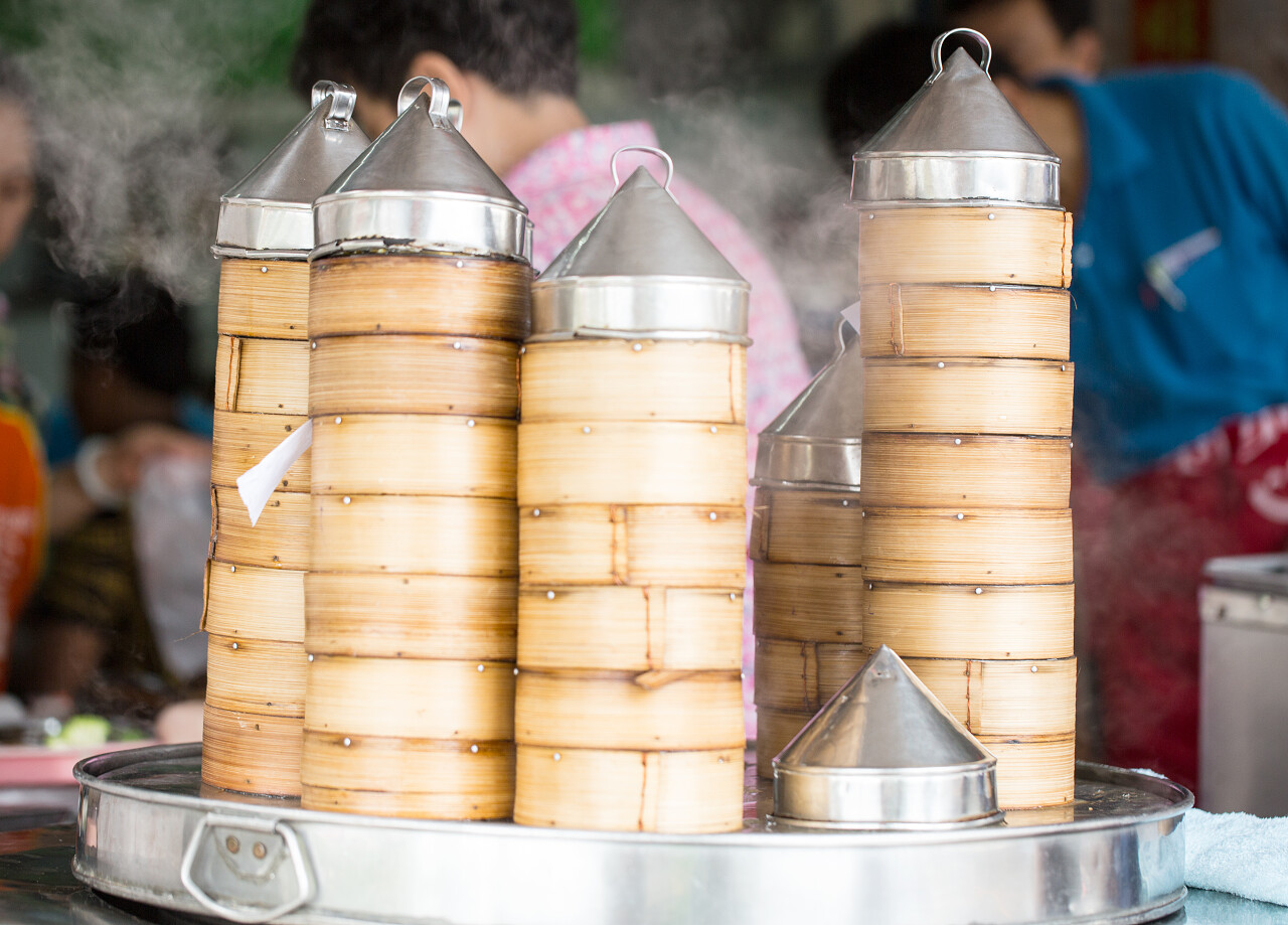 点心竹蒸的服务给客户