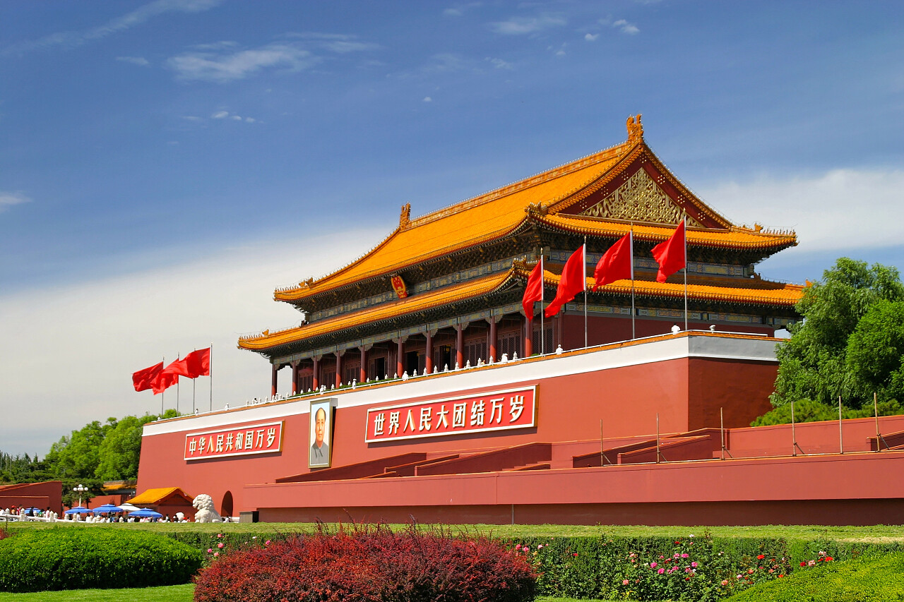在北京的天安门广场