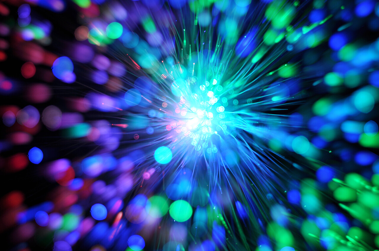 炫彩纤维光学背景