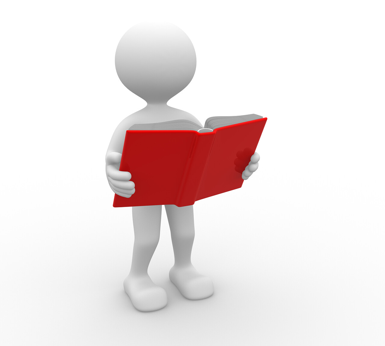 立体人开着一本书读书分相会阅读世界读书日