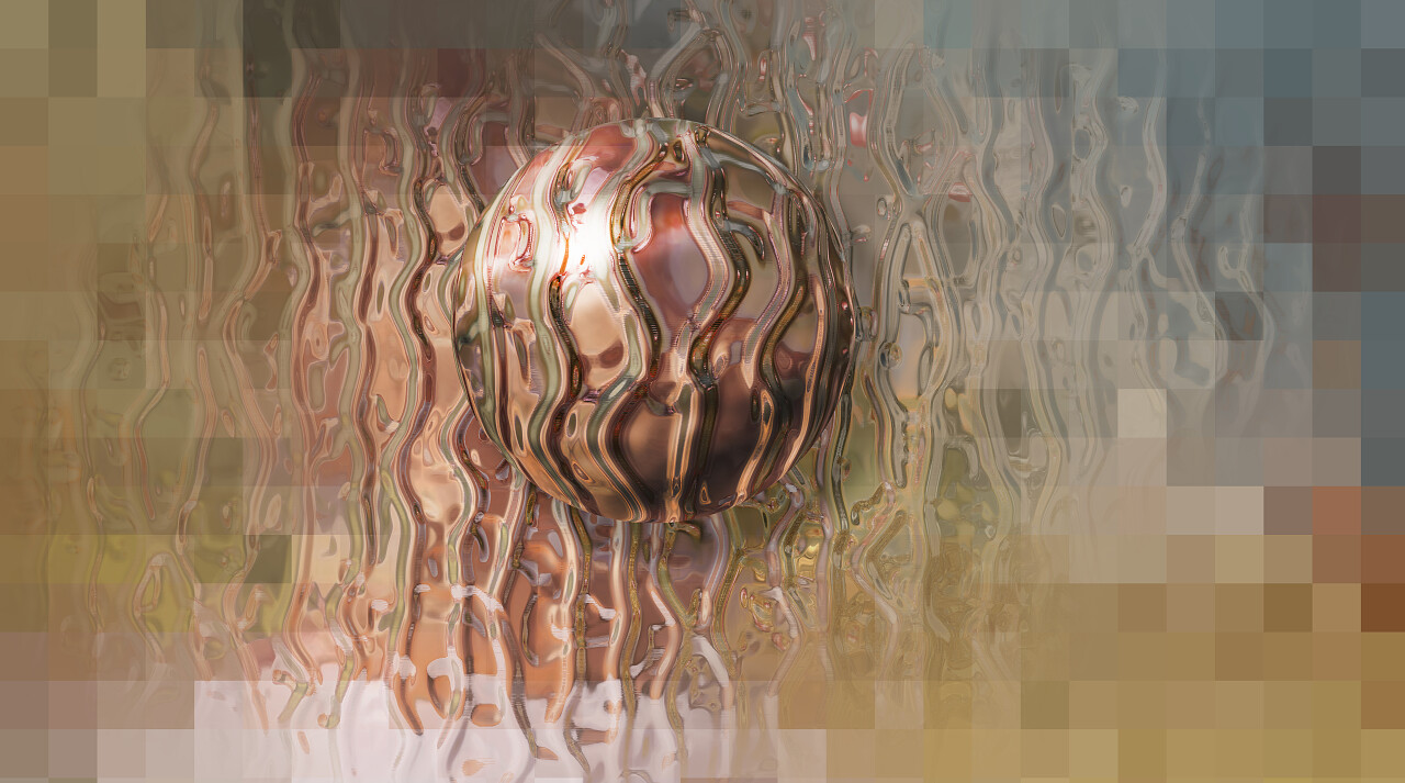 模糊背景下的玻璃球