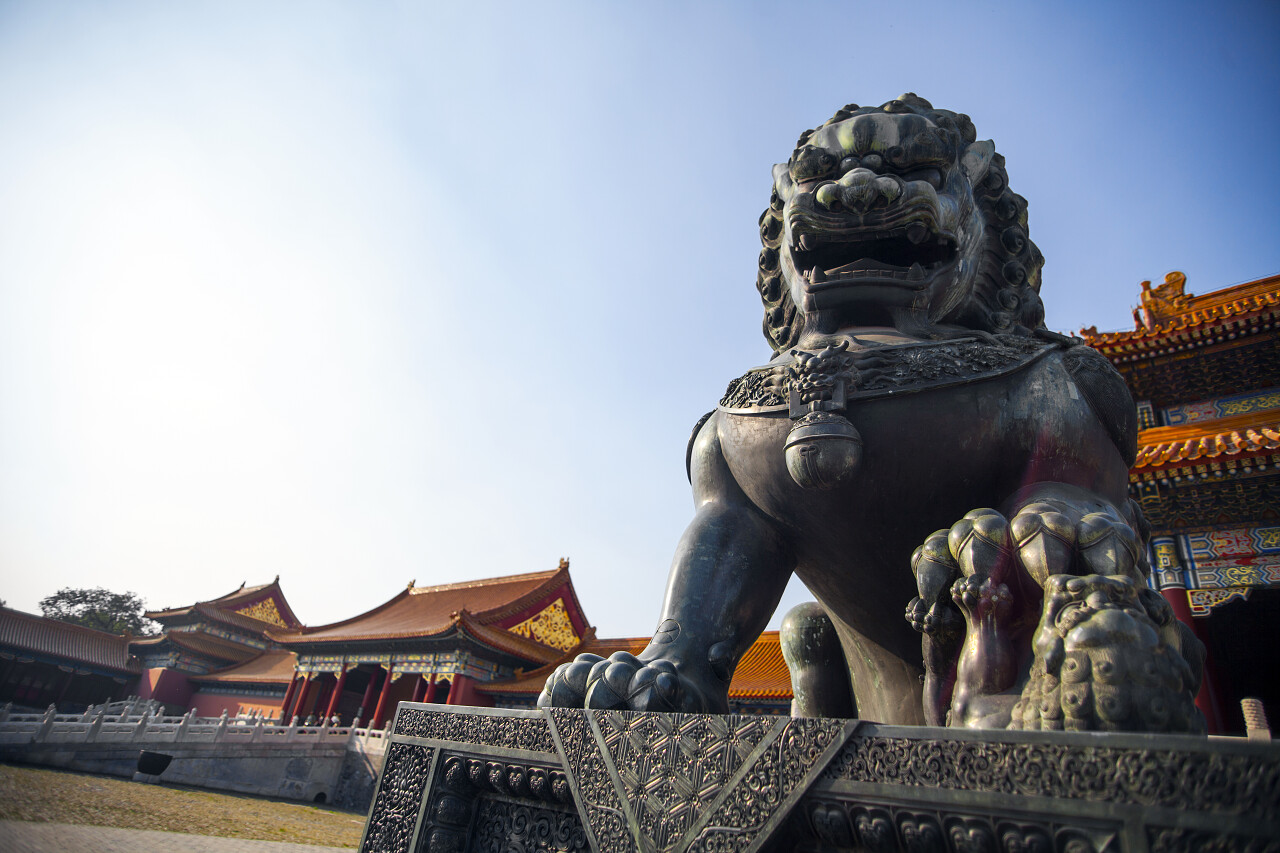 紫禁城的石头狮子