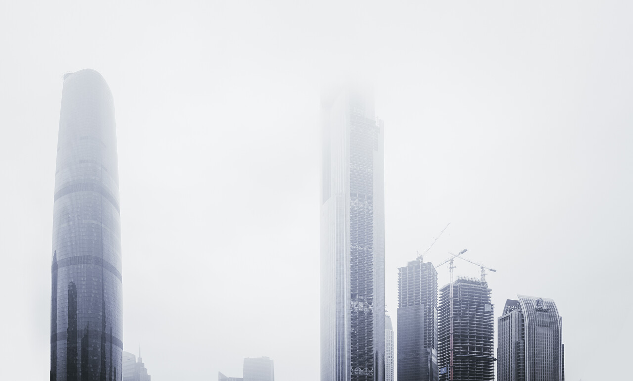 雾霾之下的城市广州