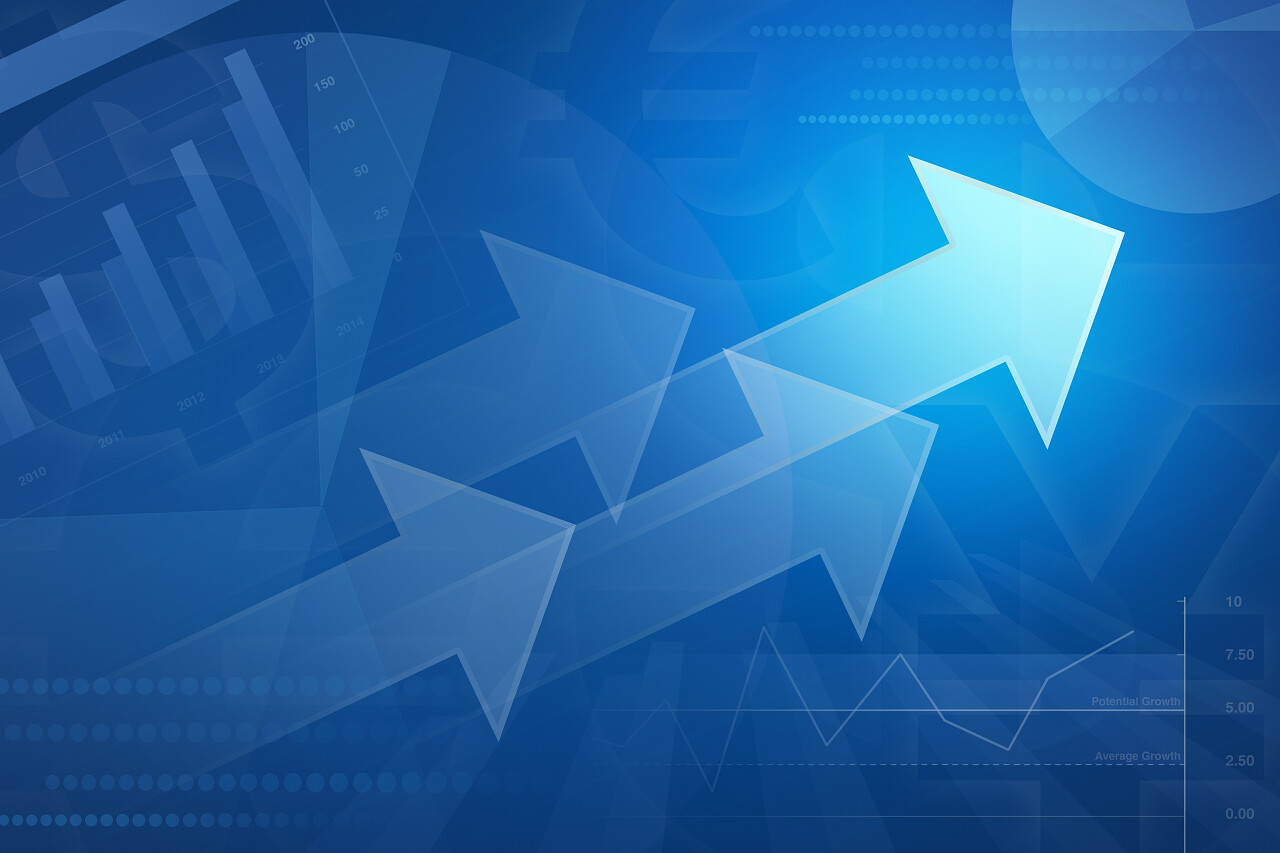 蓝色虚拟背景箭头