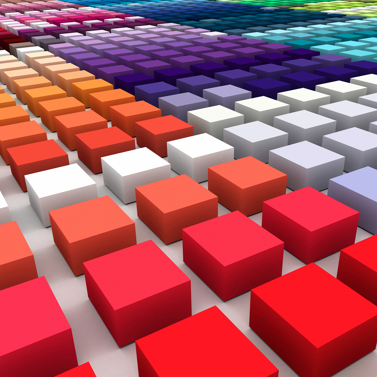 3D颜色深浅方块渲染