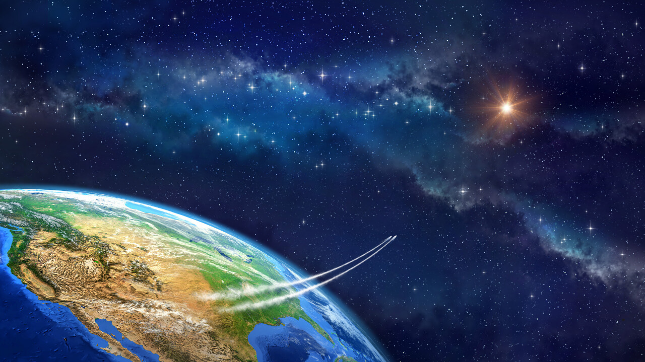 在外层空间行星地球非常高清晰度图片