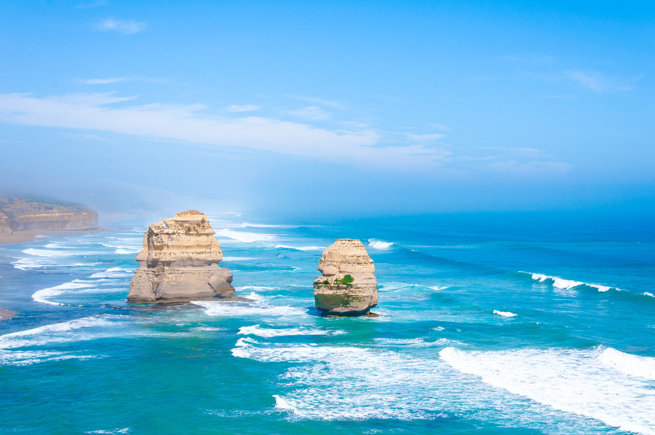 著名的离岸港口国家公园的通过在维多利亚澳大利亚旅游