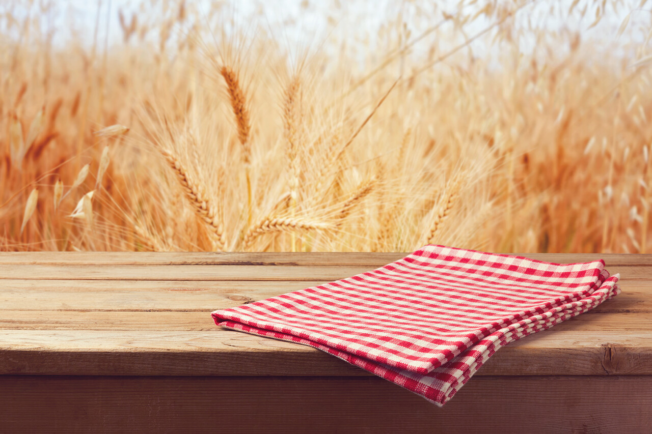 麦田木桌上的桌布二十四节气24节气芒种