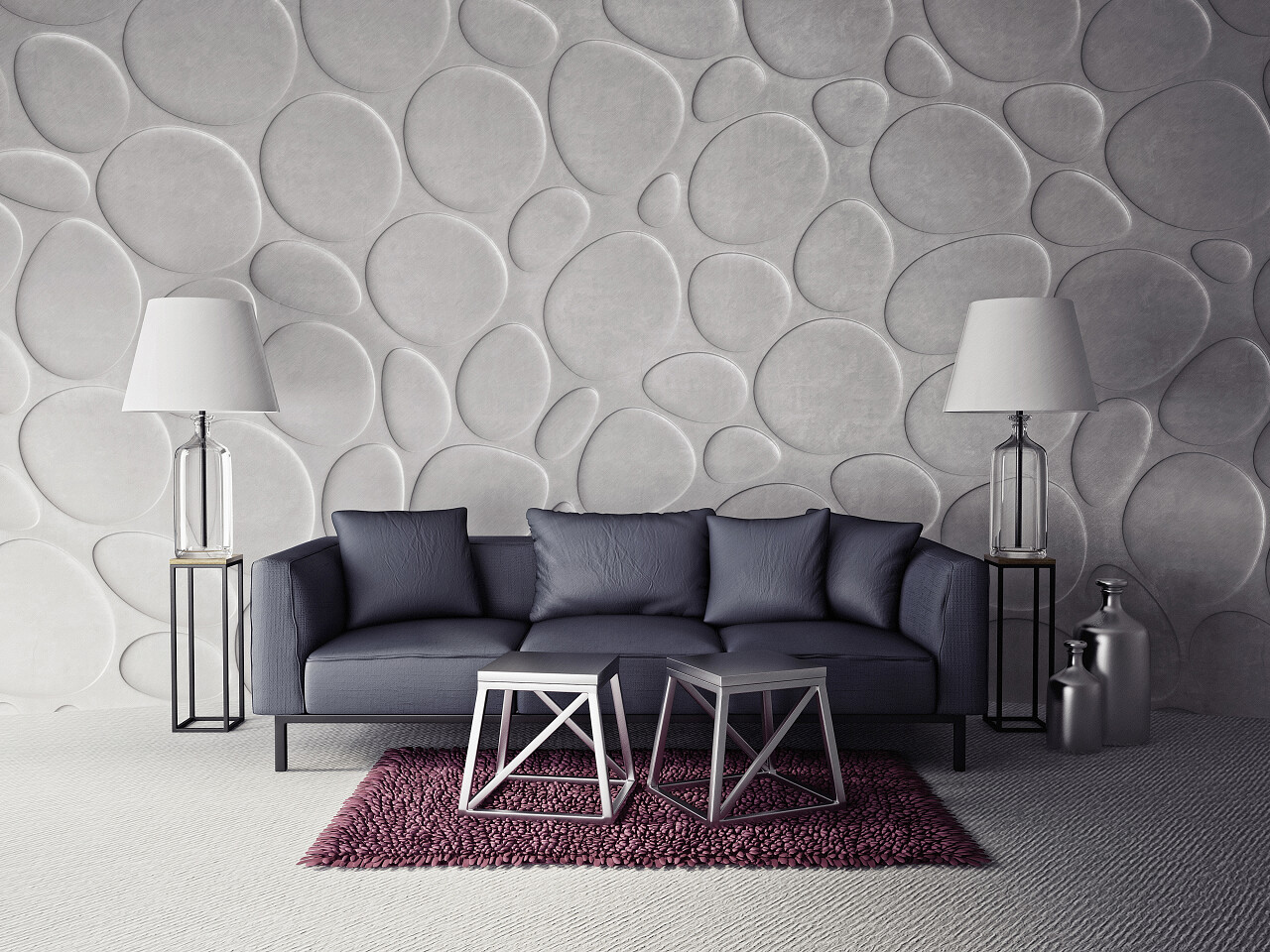 现代室内空间与美丽的家具