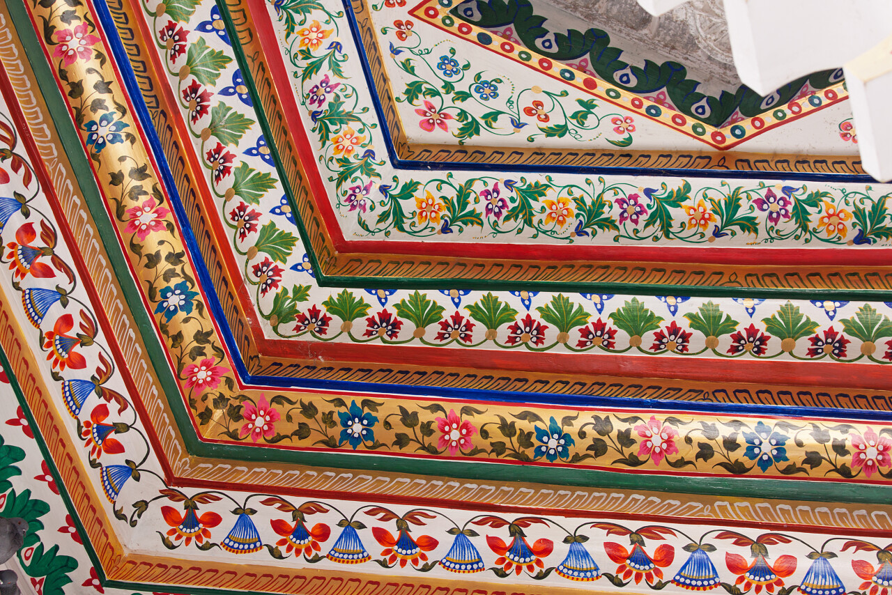 乌代布尔印度的城市宫殿装饰线条