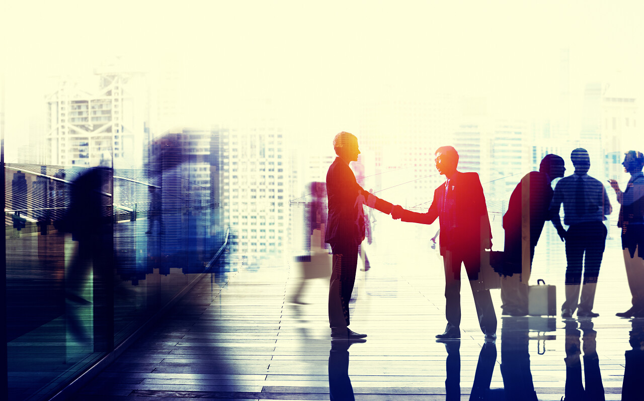 不同业务的现代都市人的剪影